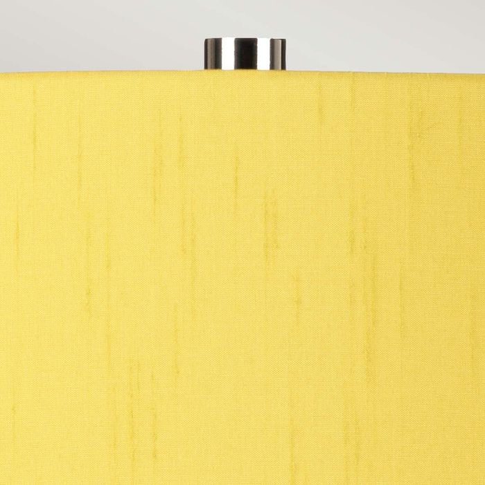 Elstead Lighting Isla 1 Light Table Light - Polished Nickel White Yellow With Celadine Yellow Shade