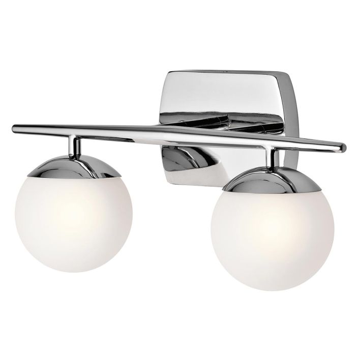 elstead lighting Jasper 2 Light Wall Light - Polished Chrome