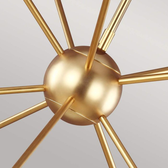 Elstead Lighting Jax 10 Light Chandelier - Burnished Brass