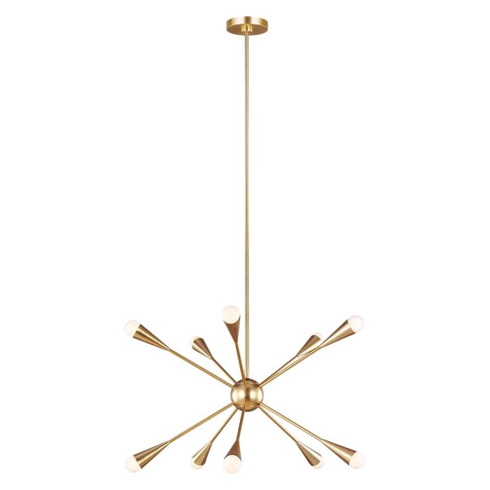 elstead lighting Jax 10 Light Chandelier - Burnished Brass