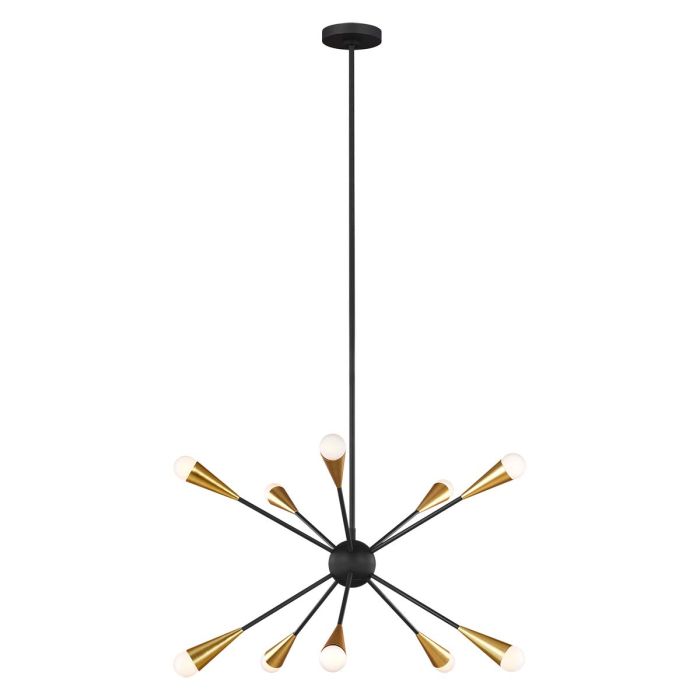 elstead lighting Jax 10 Light Chandelier - Midnight Black