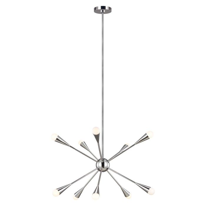 elstead lighting Jax 10 Light Chandelier - Polished Nickel