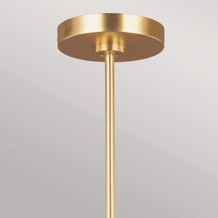 Elstead Lighting Joan 5 Light Chandelier - Matte White / Burnished Brass