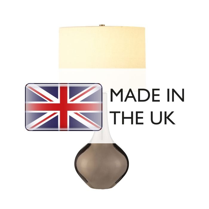 Elstead Lighting Job 1 Light Table Lamp - Ivory Shade - Bronze Metallic Cream Shade
