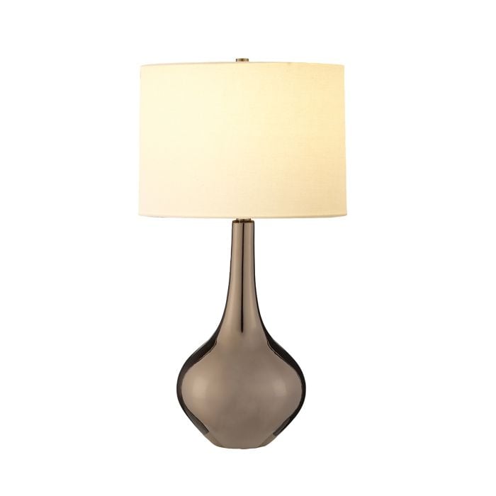 elstead lighting Job 1 Light Table Lamp - Ivory shade - Bronze Metallic Cream Shade