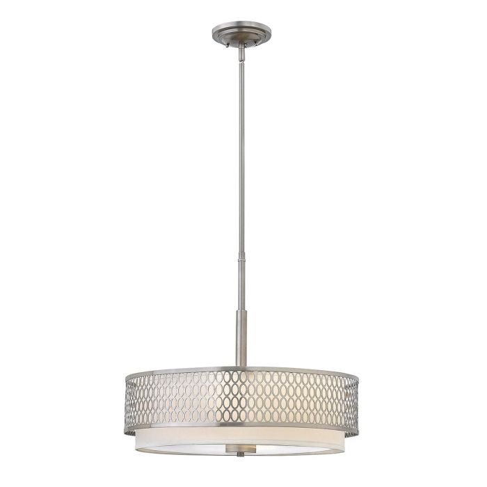 elstead lighting Jules 3 Light Pendant / Semi-Flush - Brushed Nickel