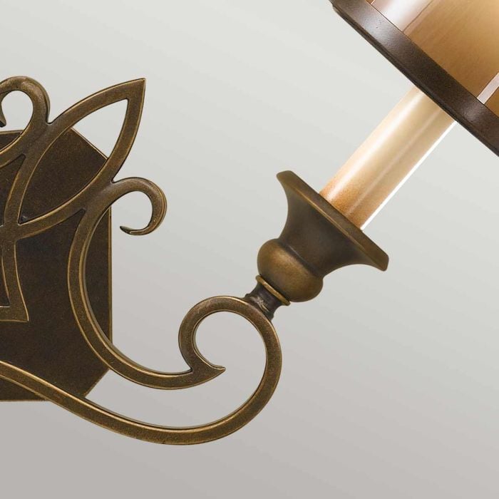 Elstead Lighting Justine 2 Light Wall Light - Vertical - Astral Bronze