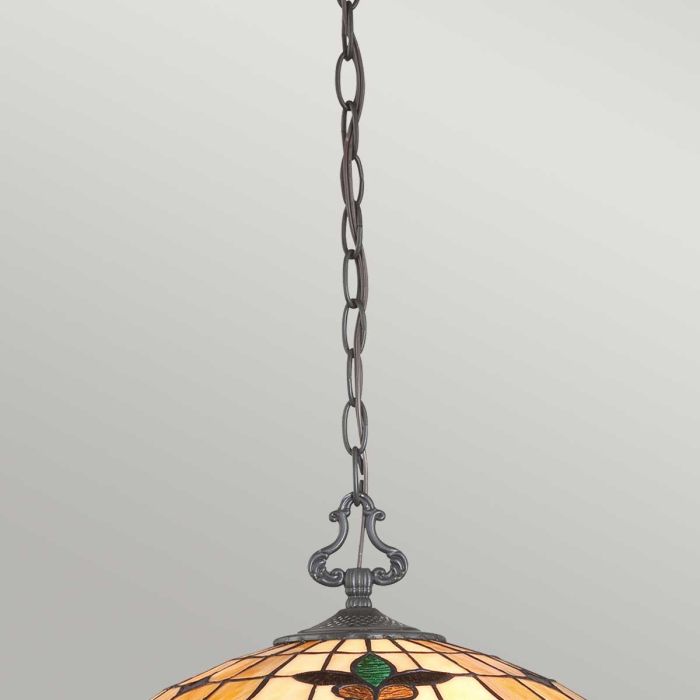 Elstead Lighting Kami 3 Light Pendant With 3 Lights - Vintage Bronze
