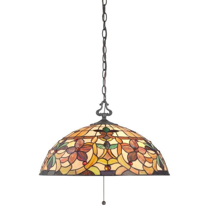 elstead lighting Kami 3 Light Pendant With 3 Lights - Vintage Bronze