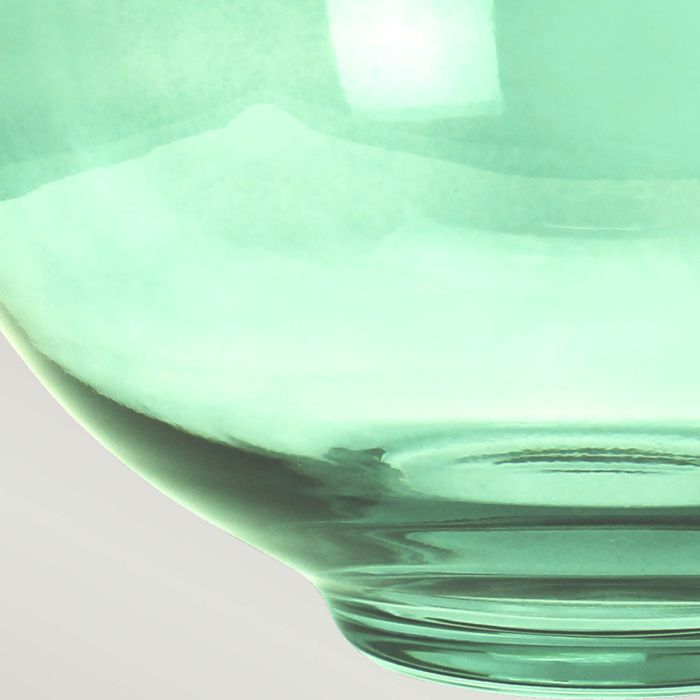 Elstead Lighting Kara Table Lamp - Aged Brass - Dark Green Glass With Origami Shade