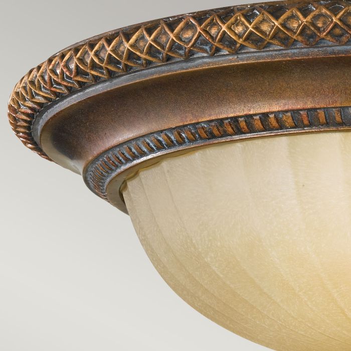 Elstead Lighting Kelham Hall 2 Light Flush - Firenze Gold/British Bronze