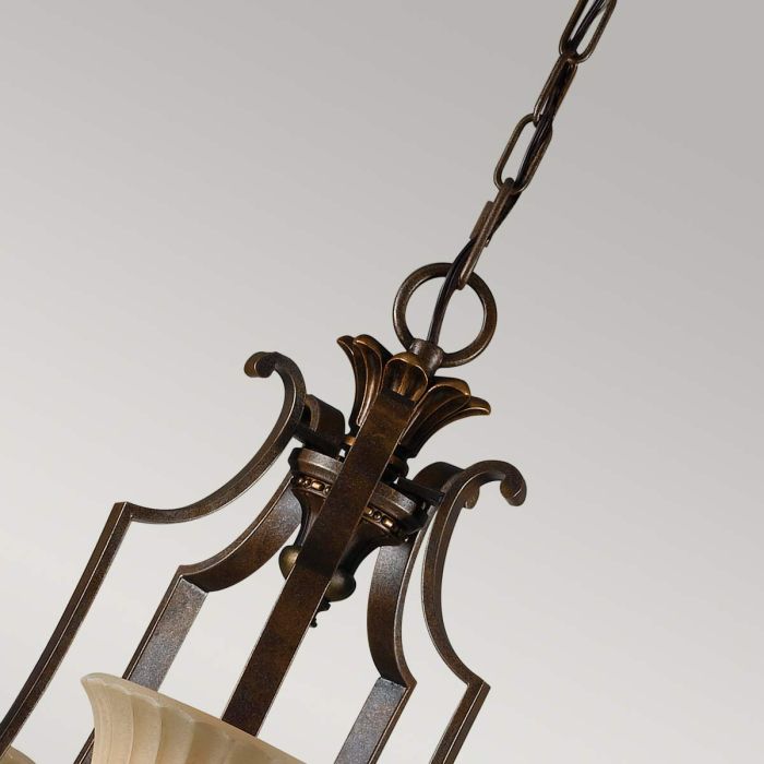 Elstead Lighting Kelham Hall 5 Light Up Light Chandelier - Firenze Gold/British Bronze