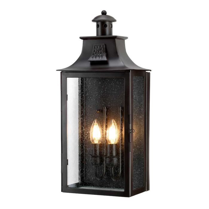 elstead lighting Kendal 2 Light Wall Lantern - Old Bronze