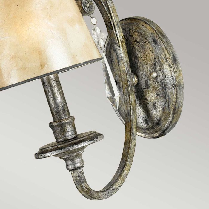 Elstead Lighting Kendra 1 Light Wall Light - Mottled Silver