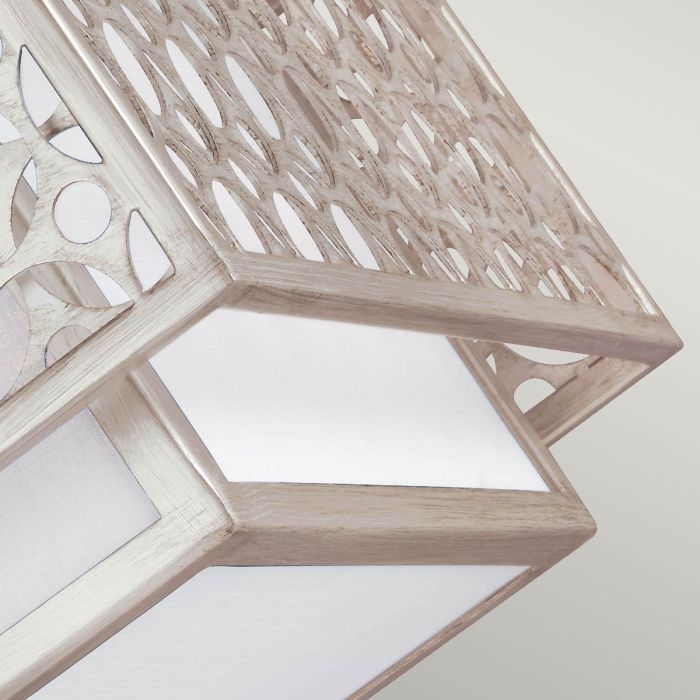 Elstead Lighting Kenney 2 Light Flush - Sunrise Silver