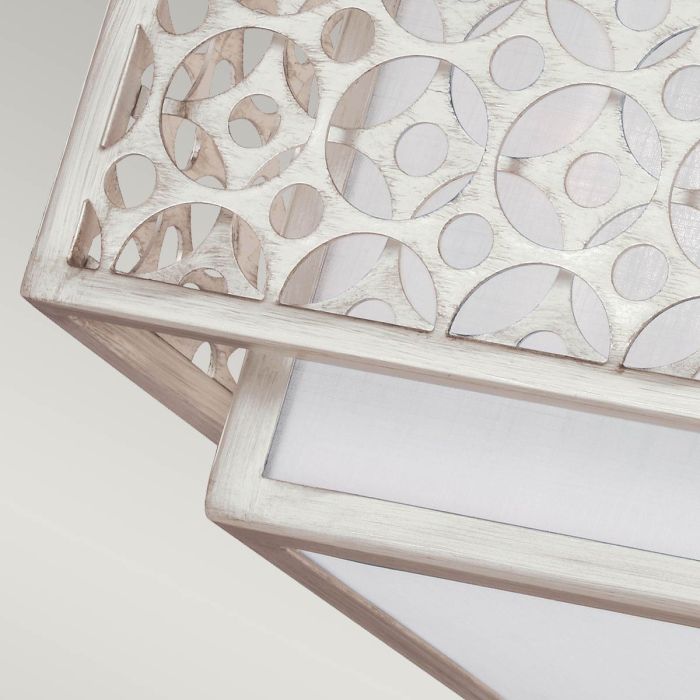 Elstead Lighting Kenney 2 Light Flush - Sunrise Silver