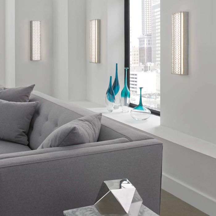 Elstead Lighting Kenney 4 Light LED Wall Light - Sunrise Silver