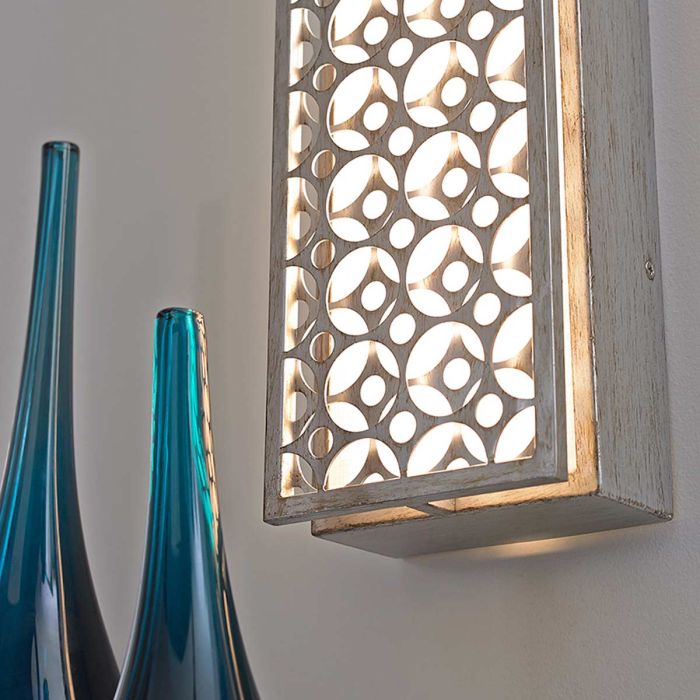 Elstead Lighting Kenney 4 Light LED Wall Light - Sunrise Silver