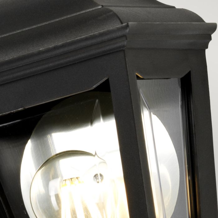 Elstead Lighting Kerry 1 Light Flush Wall Lantern - Black