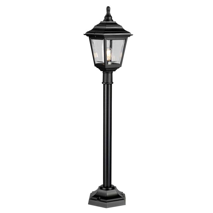 elstead lighting Kerry 1 Light Pillar Lantern - Black