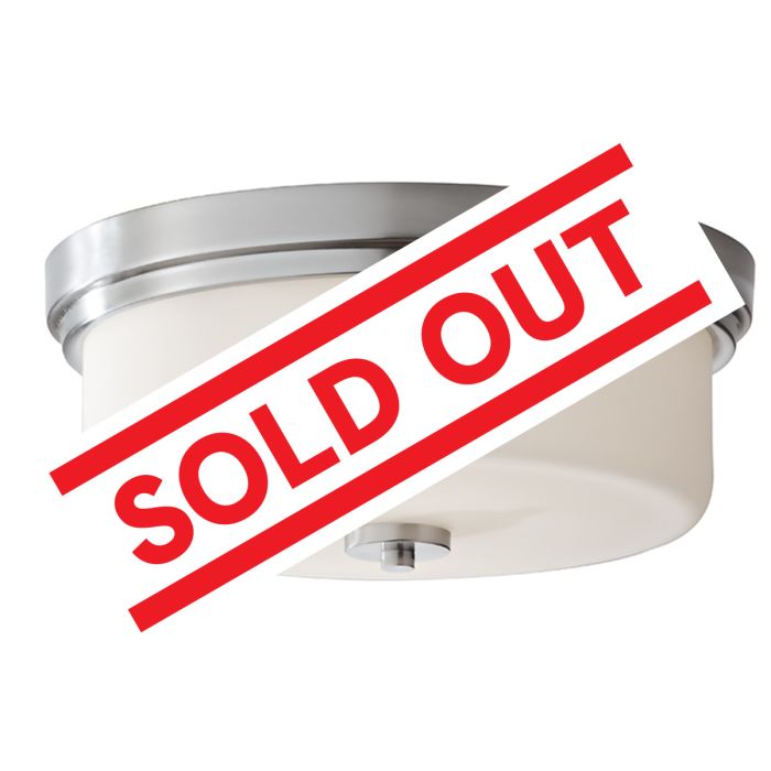 elstead lighting Kincaid 2 Light Flush Light - Polished Chrome