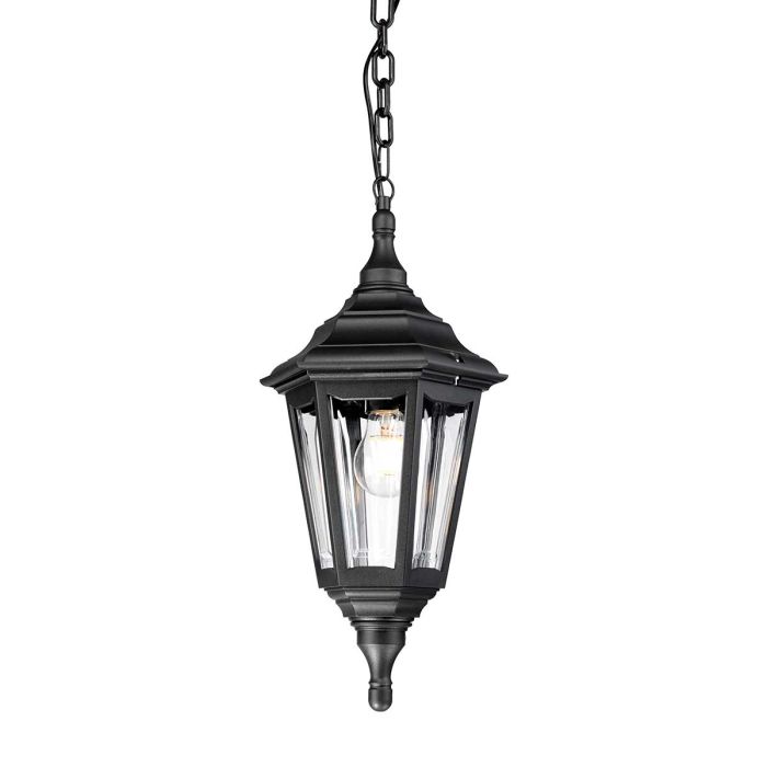 elstead lighting Kinsale 1 Light Chain Lantern - Black