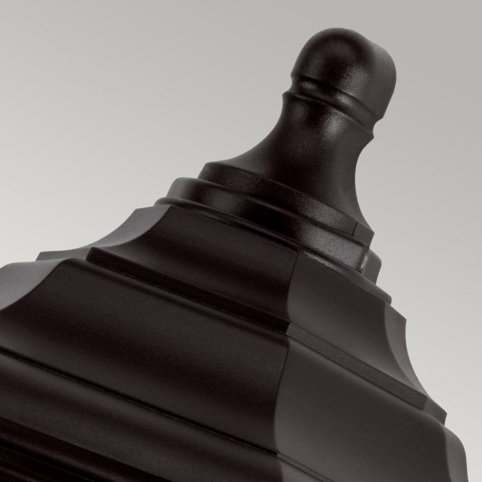 Elstead Lighting Kinsale 1 Light Flush Lantern Wall Lamp - Black