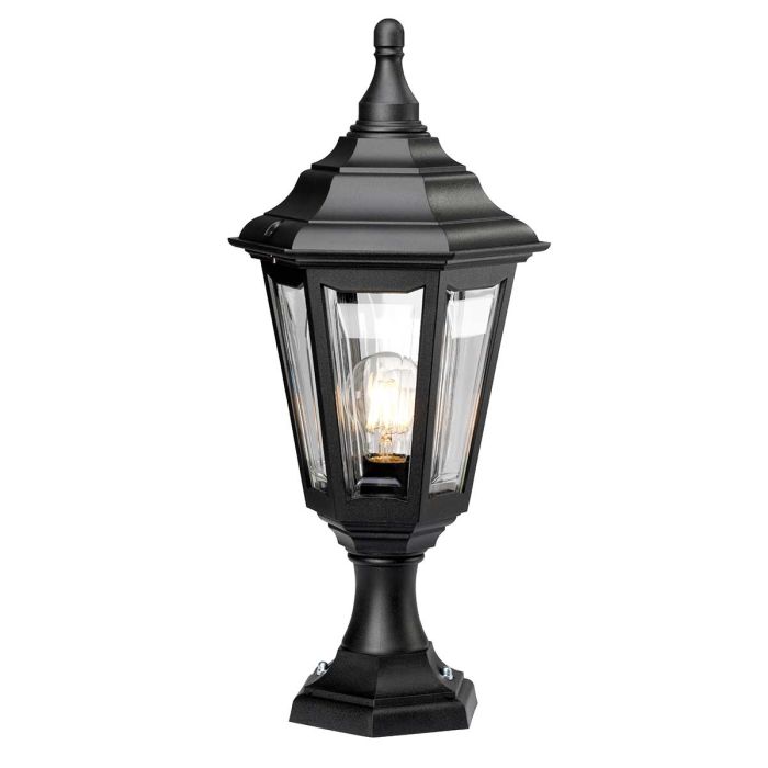 elstead lighting Kinsale 1 Light Pedestal/Porch Lantern - Black