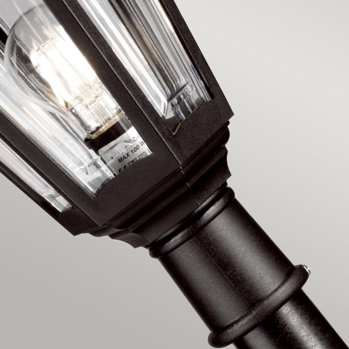 Elstead Lighting Kinsale 1 Light Pillar Lantern - Black