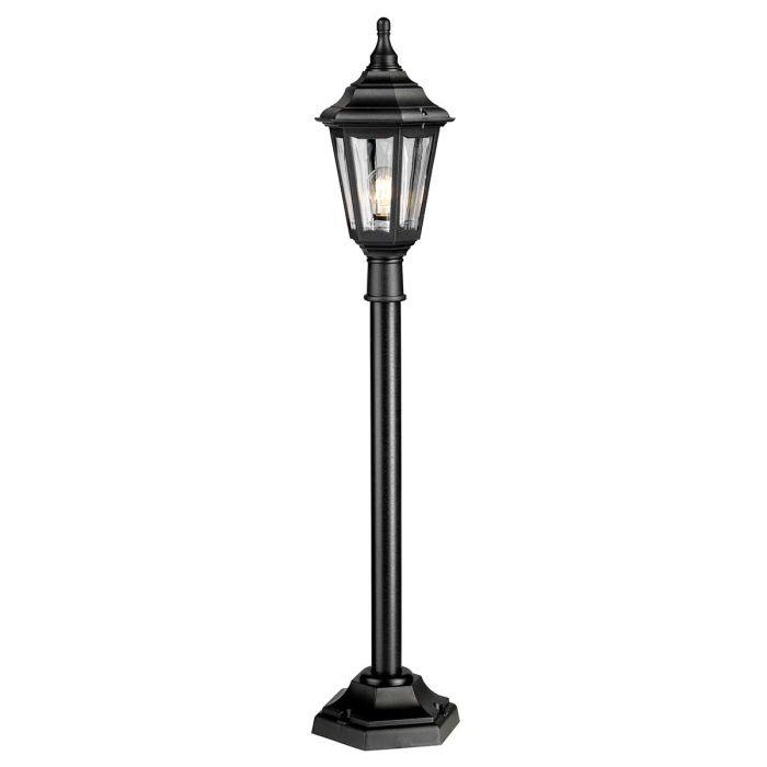 elstead lighting Kinsale 1 Light Pillar Lantern - Black