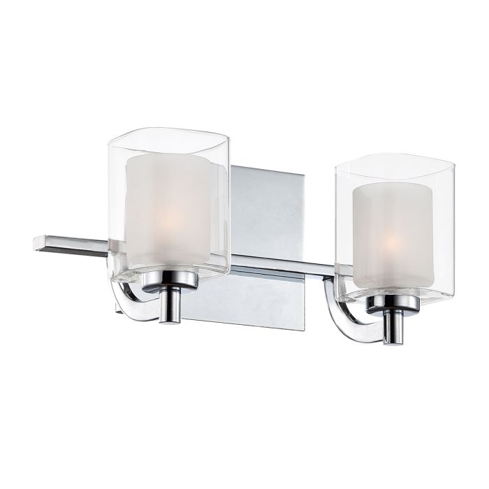 elstead lighting Kolt 2 Light Wall Light - Polished Chrome