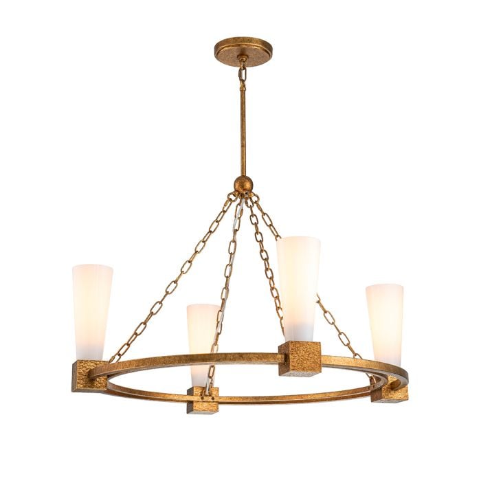 elstead lighting Kristy 4 lt Chandelier - Distressed Gold