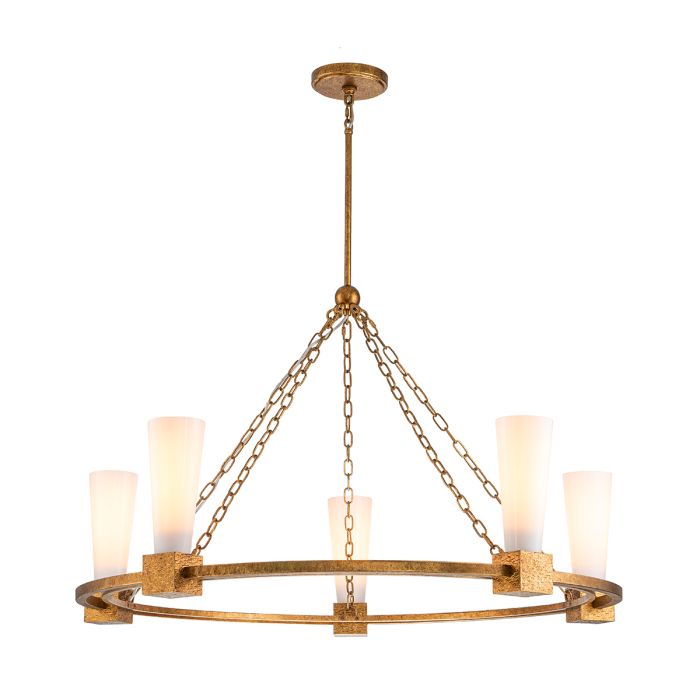 elstead lighting Kristy 5 lt Chandelier - Distressed Gold