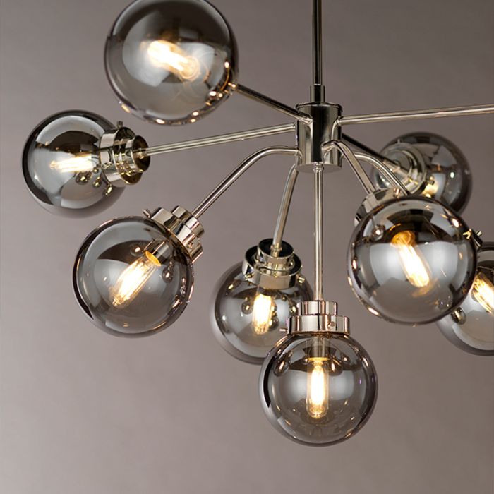 Elstead Lighting Kula 9 Light Chandelier - Polished Nickel