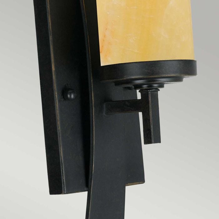 Elstead Lighting Kyle 1 Light Wall Light - Imperial Bronze With Onyx Shade