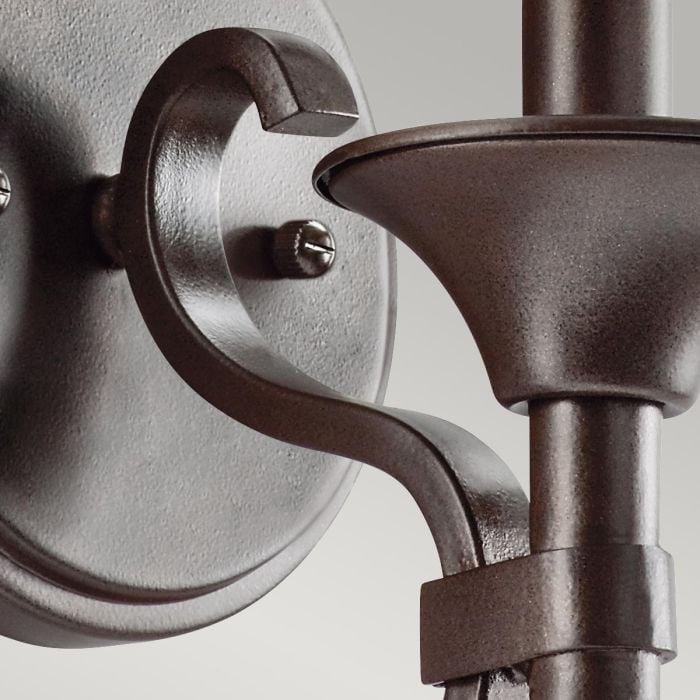 Elstead Lighting Lacey 1 Light Wall Light - Mission Bronze