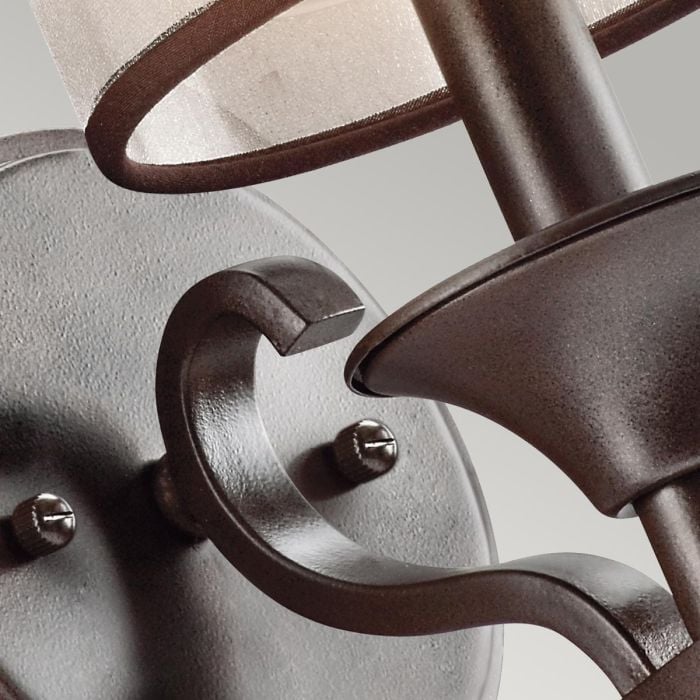 Elstead Lighting Lacey 1 Light Wall Light - Mission Bronze