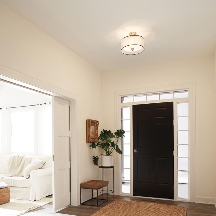 Elstead Lighting Lacey 3 Light Small Semi-Flush - Antique Pewter