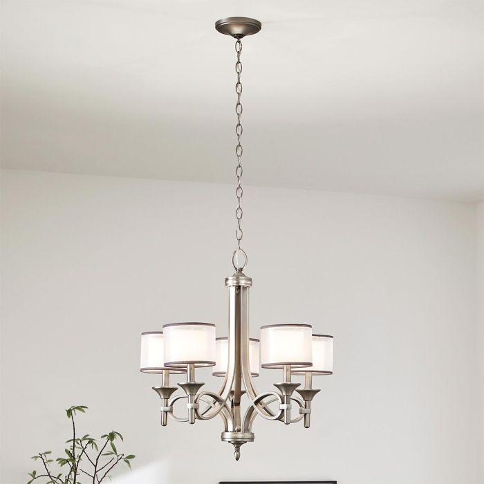 Elstead Lighting Lacey 5 Light Chandelier - Antique Pewter