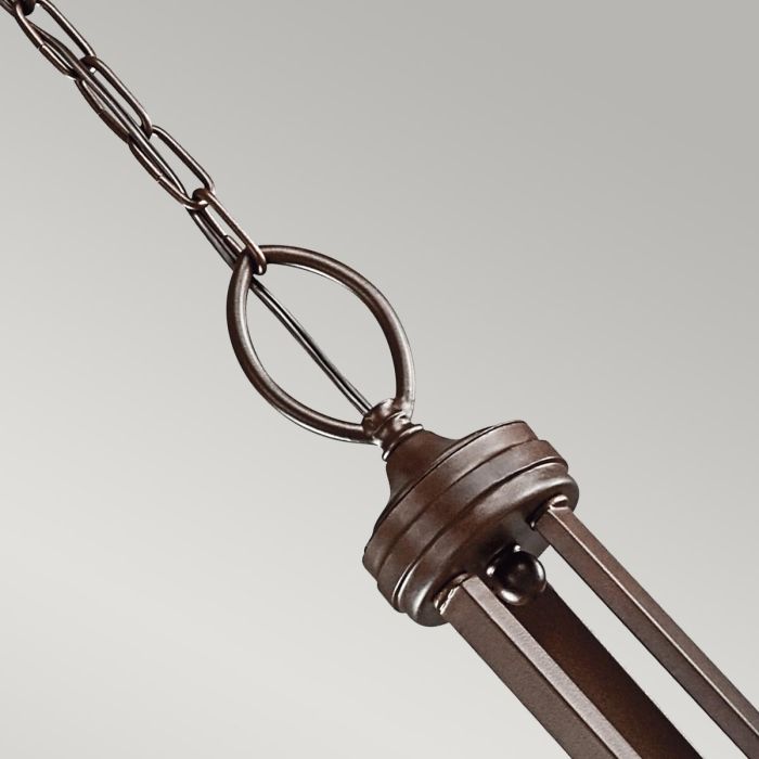 Elstead Lighting Lacey 9 Light Chandelier - Mission Bronze