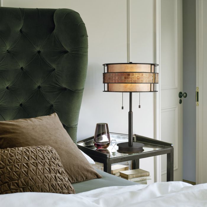 Elstead Lighting Laguna 2 Light Table Lamp - Renaissance Copper