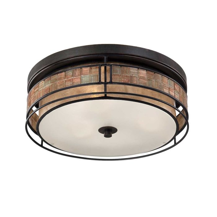 elstead lighting Laguna 3 Light Large Flush - Renaissance Copper