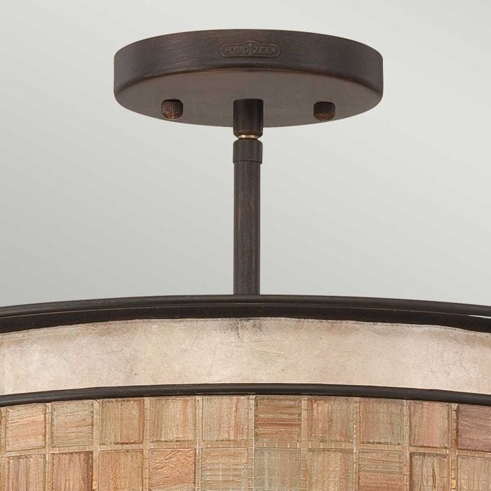 Elstead Lighting Laguna 3 Light Semi-Flush Light - Renaissance Copper