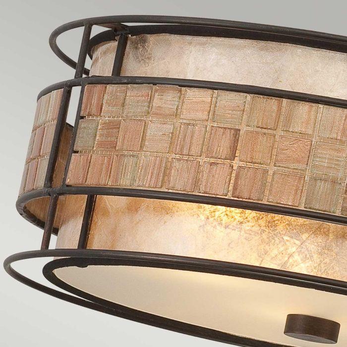 Elstead Lighting Laguna 3 Light Semi-Flush Light - Renaissance Copper