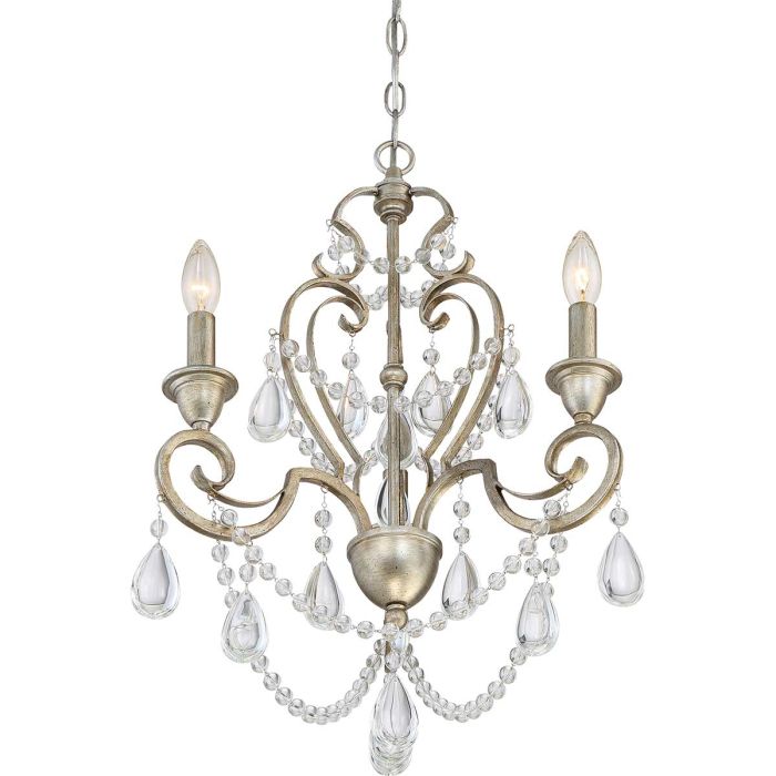 Elstead Lighting Lakeside 3 Light Mini Chandelier - Vintage Gold
