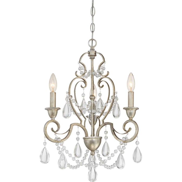 elstead lighting Lakeside 3 Light Mini Chandelier - Vintage Gold