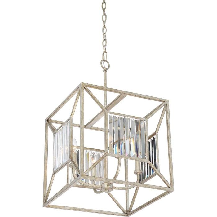 Elstead Lighting Lakeside 4 Light Square Pendant - Vintage Gold