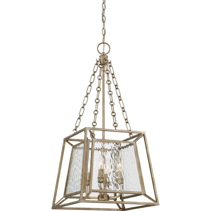 elstead lighting Lakeside 4 Light Tapered Pendant - Vintage Gold