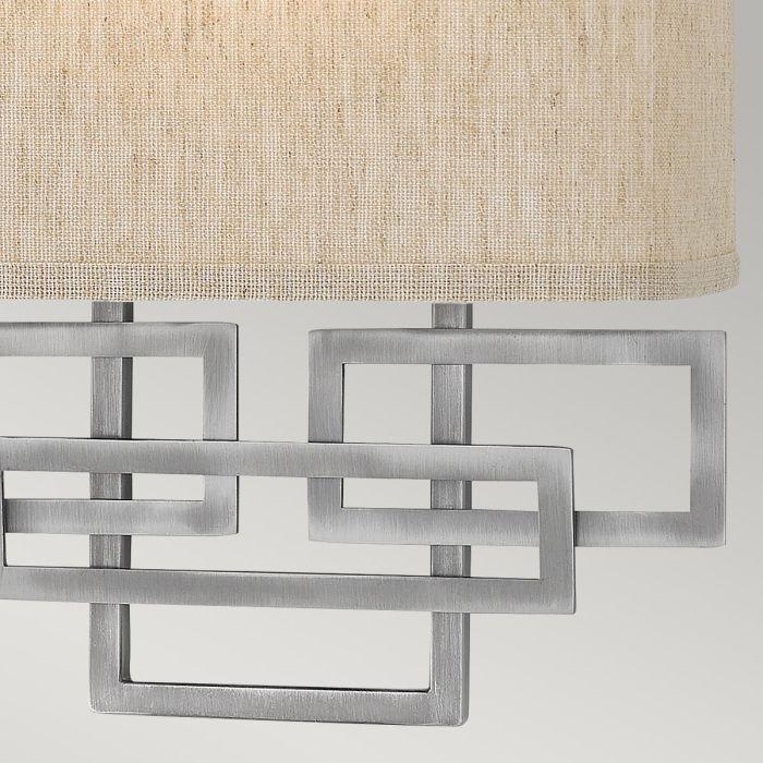 Elstead Lighting Lanza 2 Light Wall Light - Antique Nickel