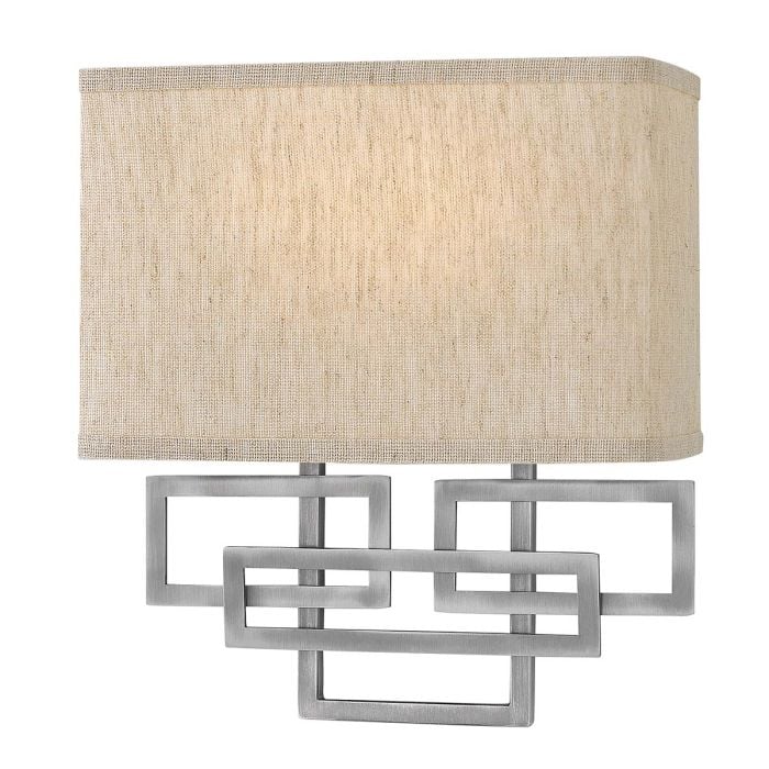 elstead lighting Lanza 2 Light Wall Light - Antique Nickel